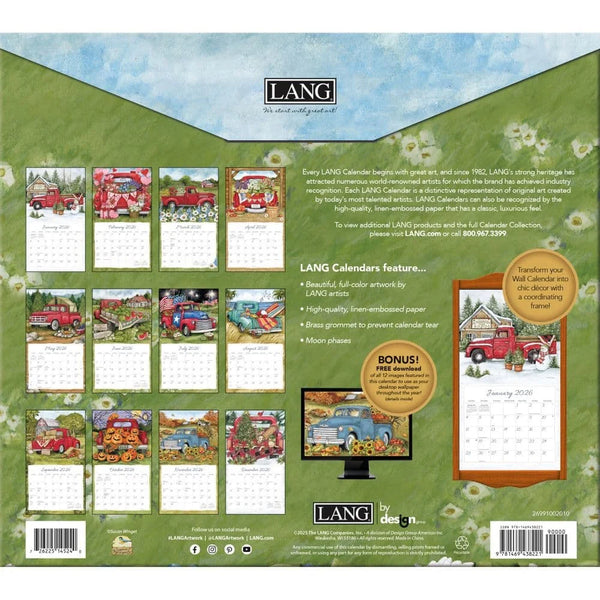 LANG 2026 Truckin Along Wall Calendar in the UK by Susan Winget Olde