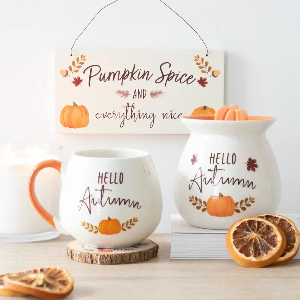 20cm Pumpkin Spice Hanging Autumn Sign - Olde Glory