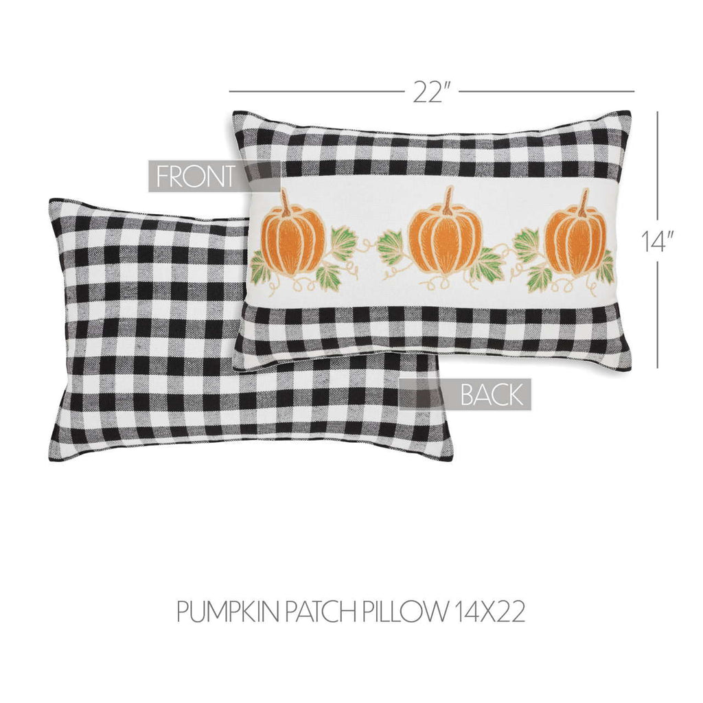 Annie Black Check Pumpkin Patch Cushion - Olde Glory