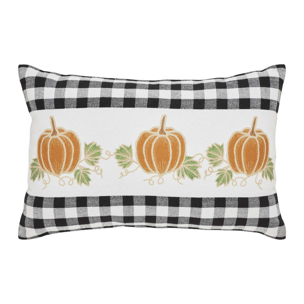 Annie Black Check Pumpkin Patch Cushion - Olde Glory