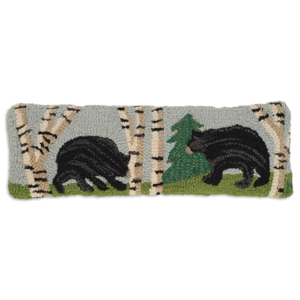 Bear in the Woods Long Hooked Cushion - Olde Glory