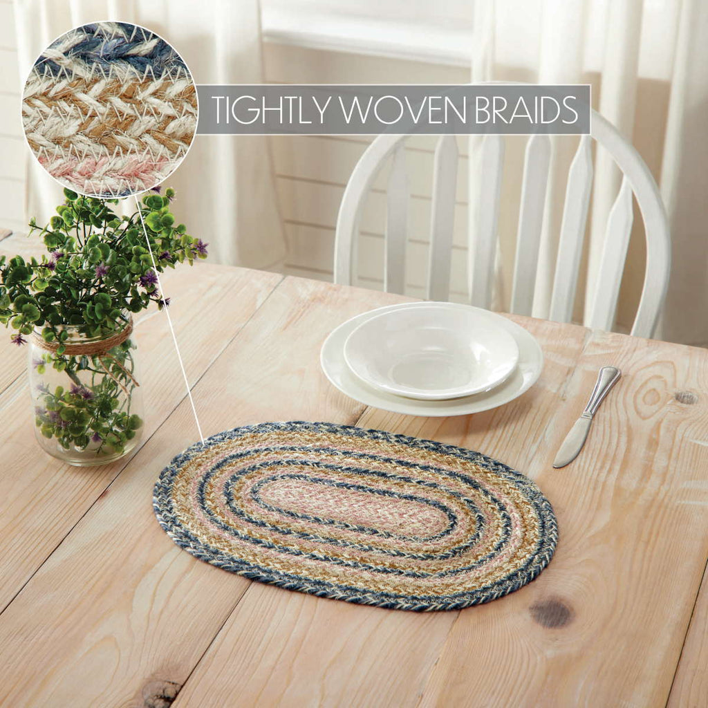 Kaila Jute Oval Braided Placemat - Olde Glory