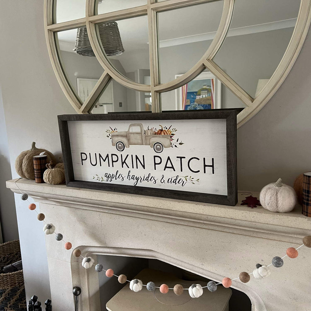 Long Pumpkin Patch Framed Sign - Olde Glory