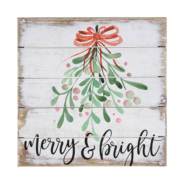 Merry & Bright Slat Box Sign - Olde Glory