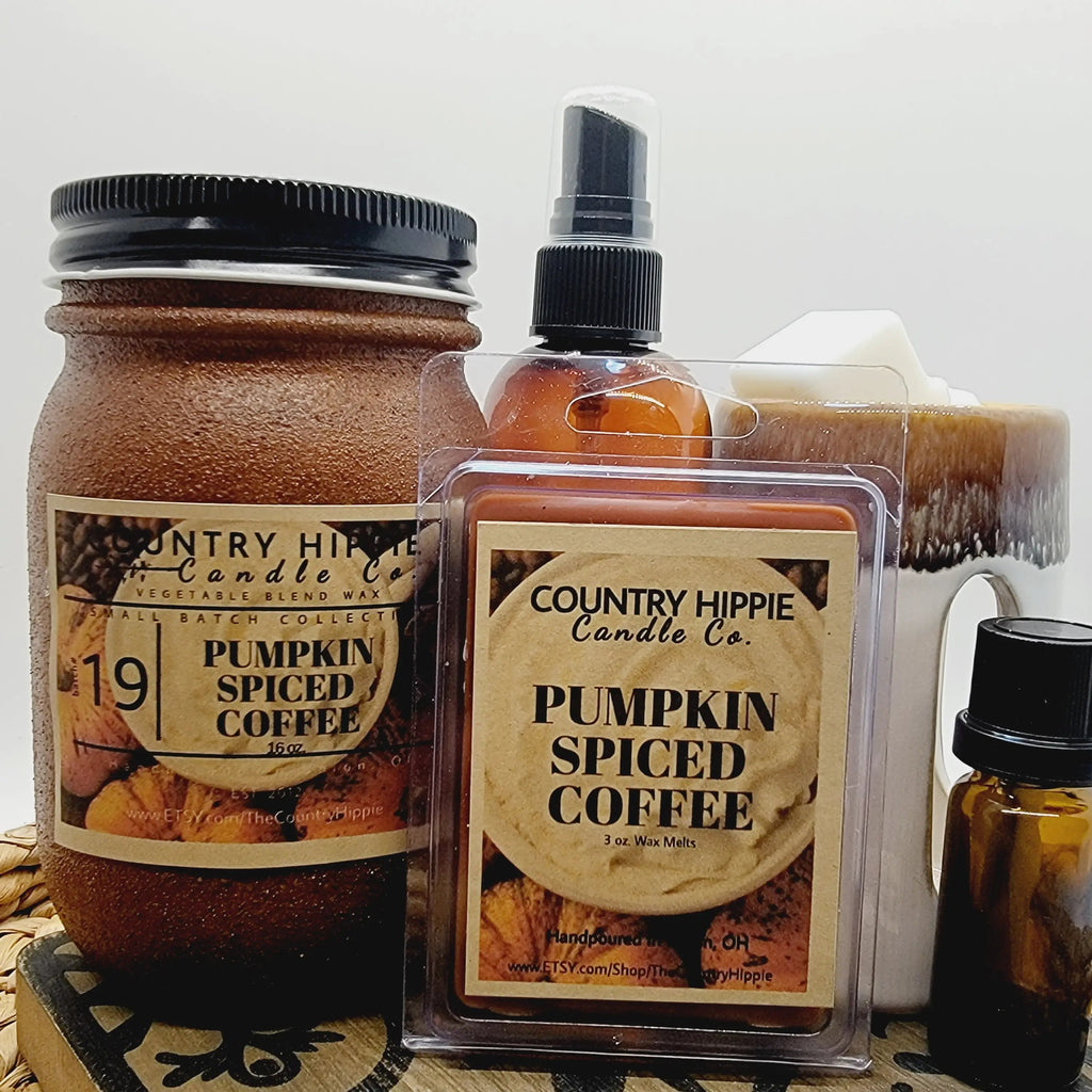 Pumpkin Spiced Coffee Painted Candle - Olde Glory