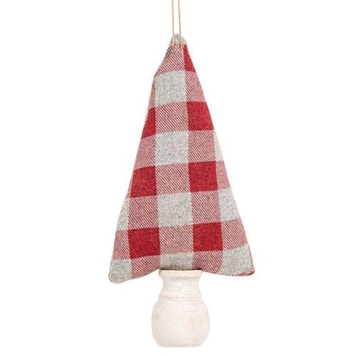 Red and Grey Buffalo Check Tree Decoration - Olde Glory