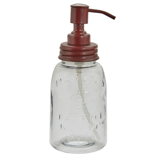Red Mason Jar Soap Dispenser - Olde Glory