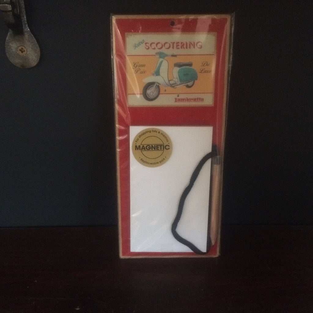 Retro Scooter Refillable Magnetic Notepad - Olde Glory