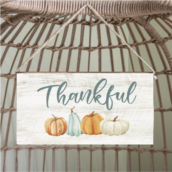 Thankful Wooden Hanging Sign - Olde Glory