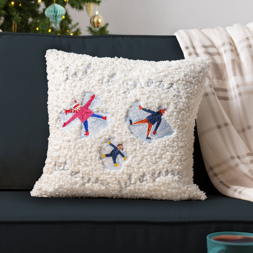 Snow Angels Boucle Cushion