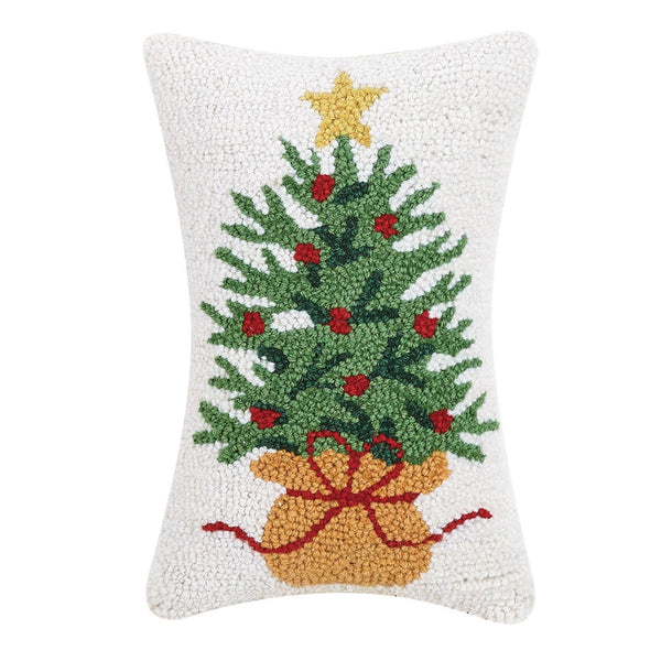 Wrapped Christmas Tree Little Hooked Cushion