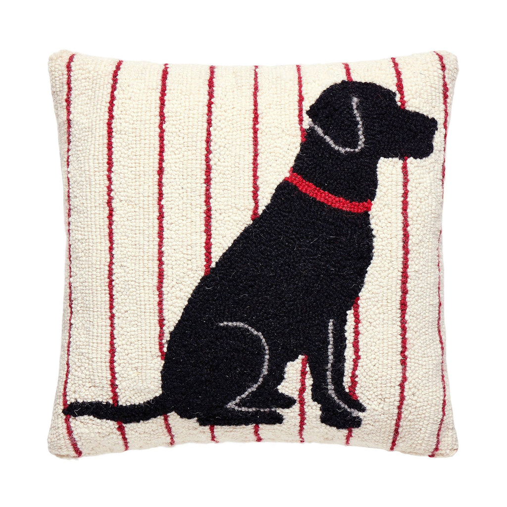 Labrador Stripe Hooked Cushion