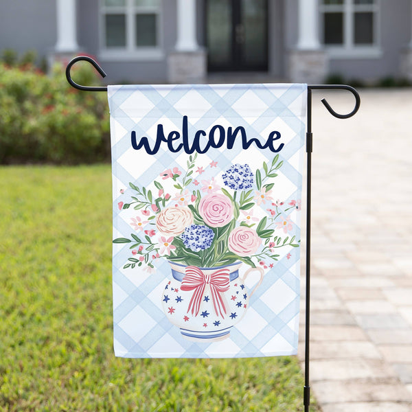 Red, White & Blue Bouquet Garden Flag
