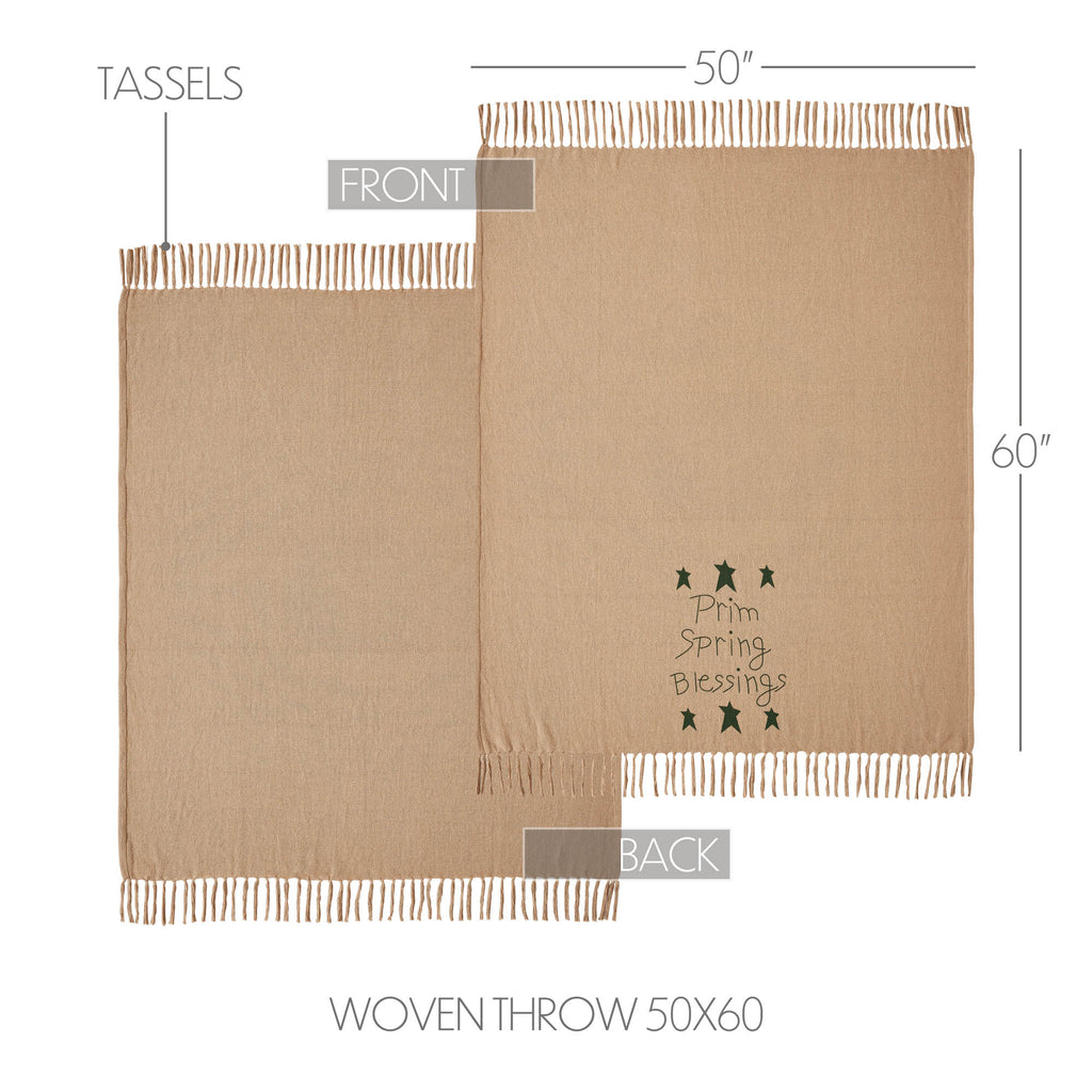 Spring Blessings Woven Recycled Cotton Throw