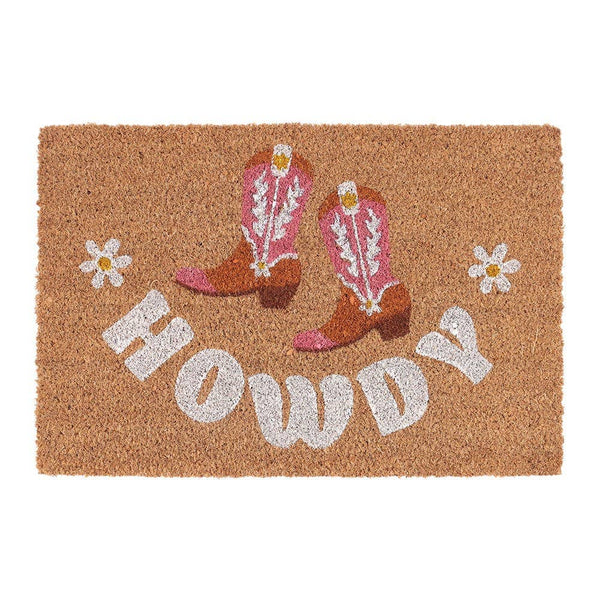 Howdy Cowboy Boot Doormat