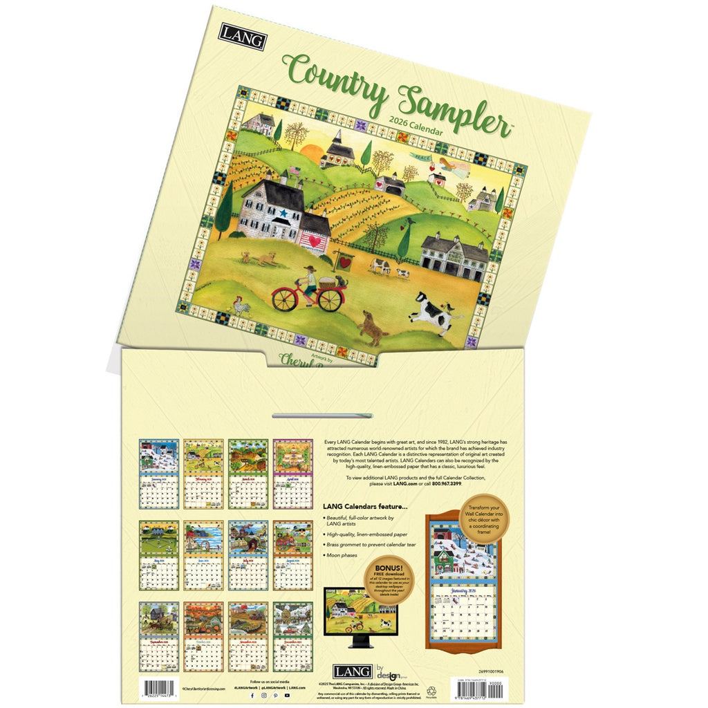 LANG Country Sampler 2026 Wall Calendar by Cheryl Bartley