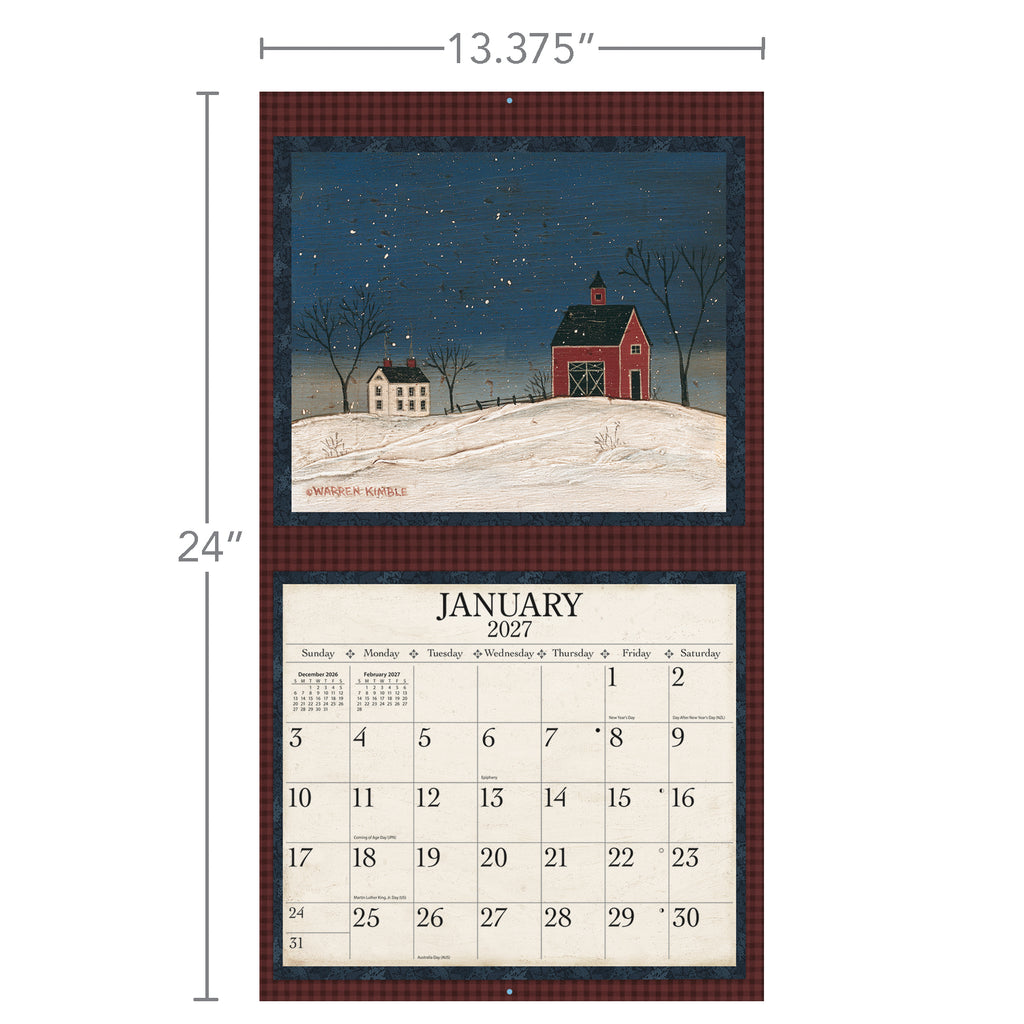 LANG Warren Kimble 2027 Wall Calendar