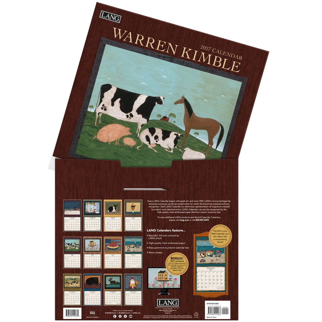 LANG Warren Kimble 2027 Wall Calendar