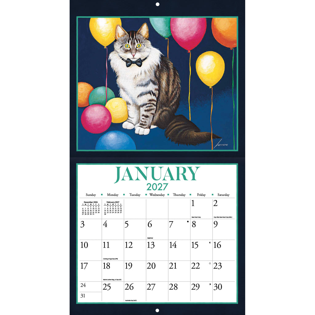 LANG American Cat 2027 Wall Calendar