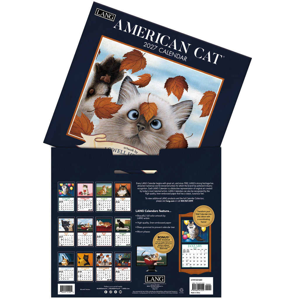 LANG American Cat 2027 Wall Calendar