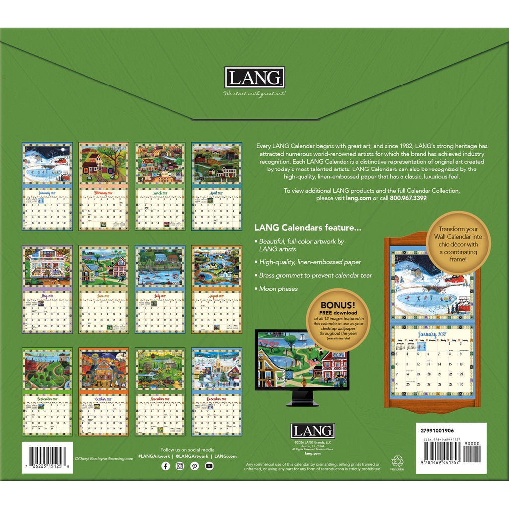 LANG Country Sampler 2027 Wall Calendar by Cheryl Bartley
