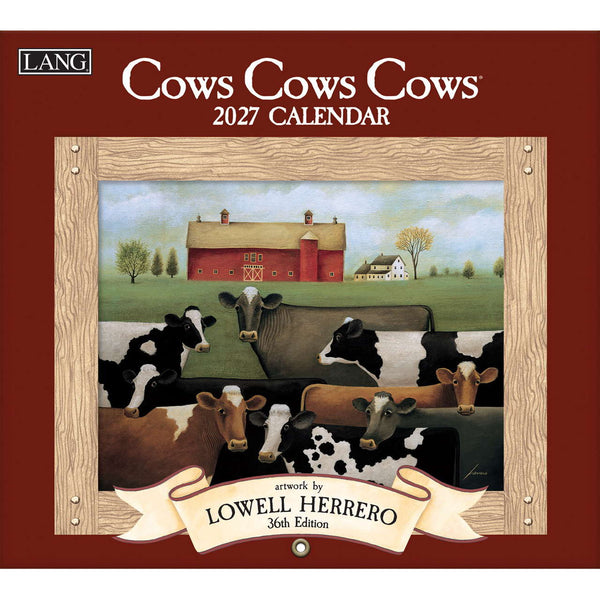 LANG Cows Cows Cows 2027 Wall Calendar