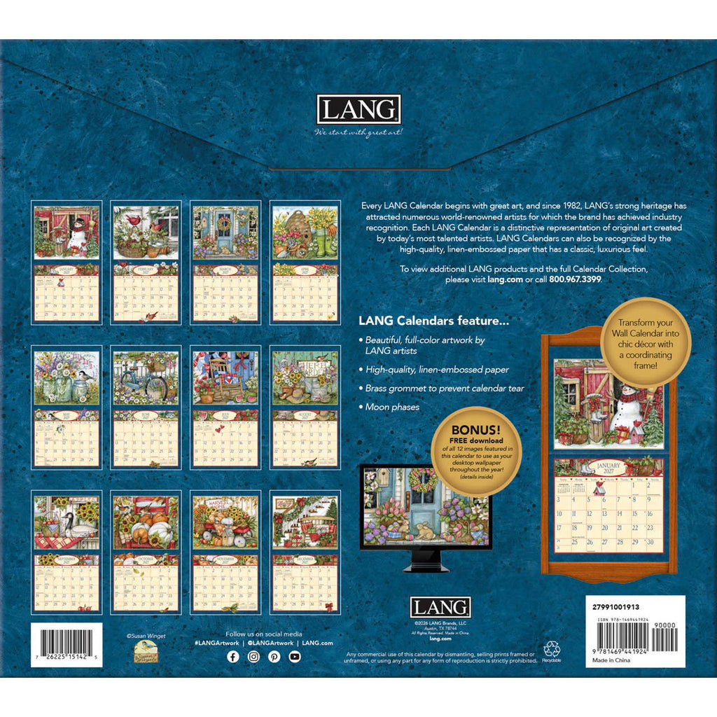 LANG Heart and Home 2027 Wall Calendar by Susan Winget