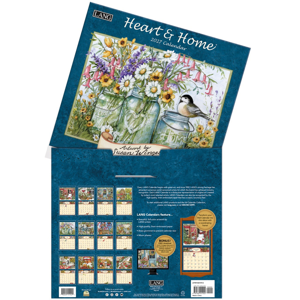 LANG Heart and Home 2027 Wall Calendar by Susan Winget