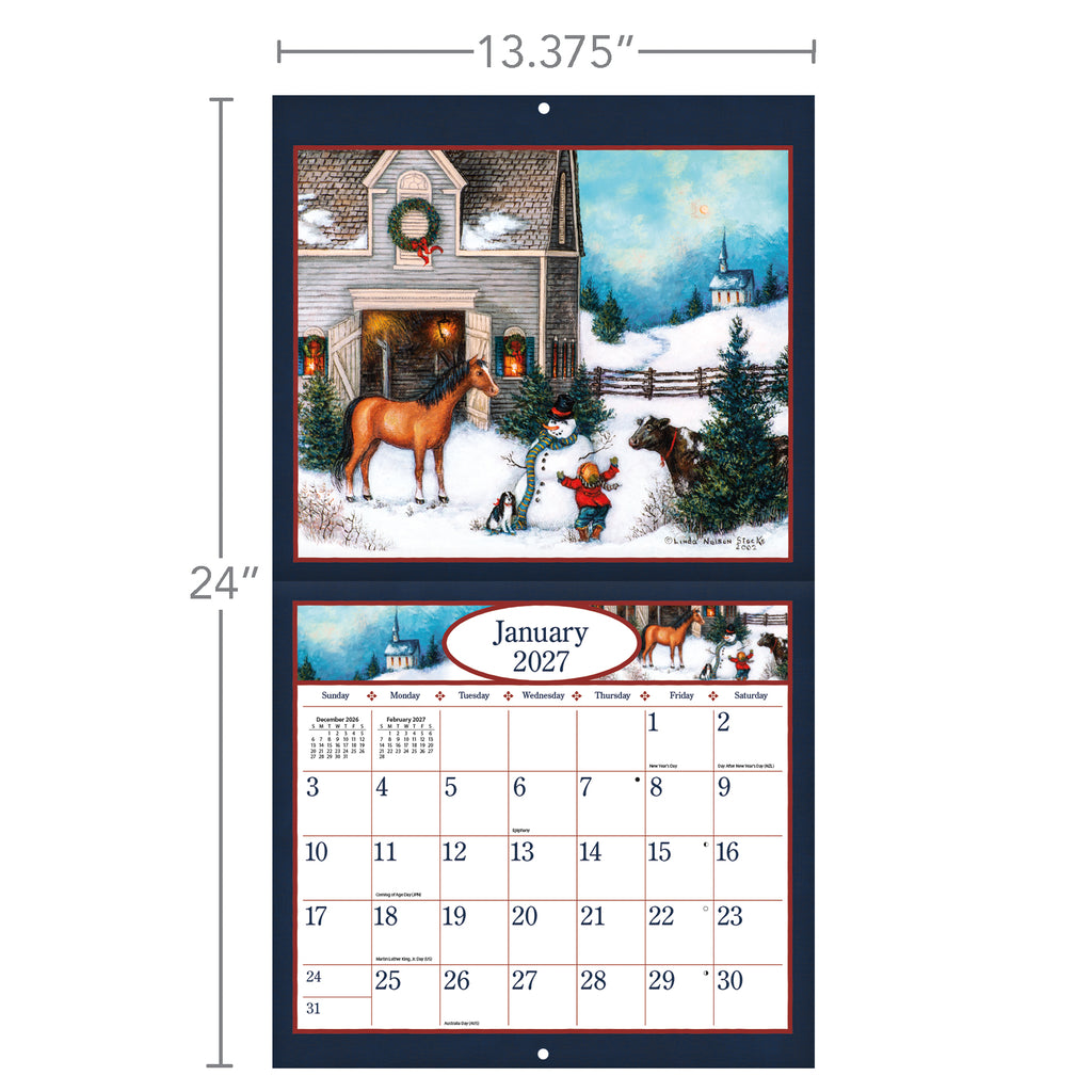 LANG Linda Nelson Stocks 2027 Wall Calendar