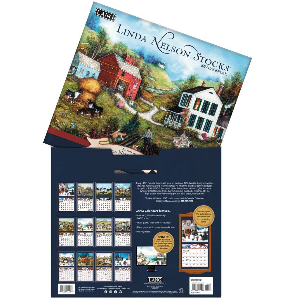 LANG Linda Nelson Stocks 2027 Wall Calendar