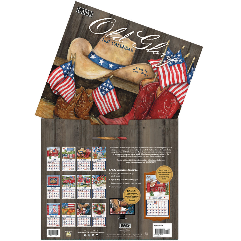 LANG Old Glory 2027 Wall Calendar by Susan Winget