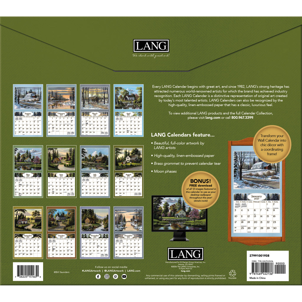 LANG Road Home 2027 Wall Calendar by Bill Saunders
