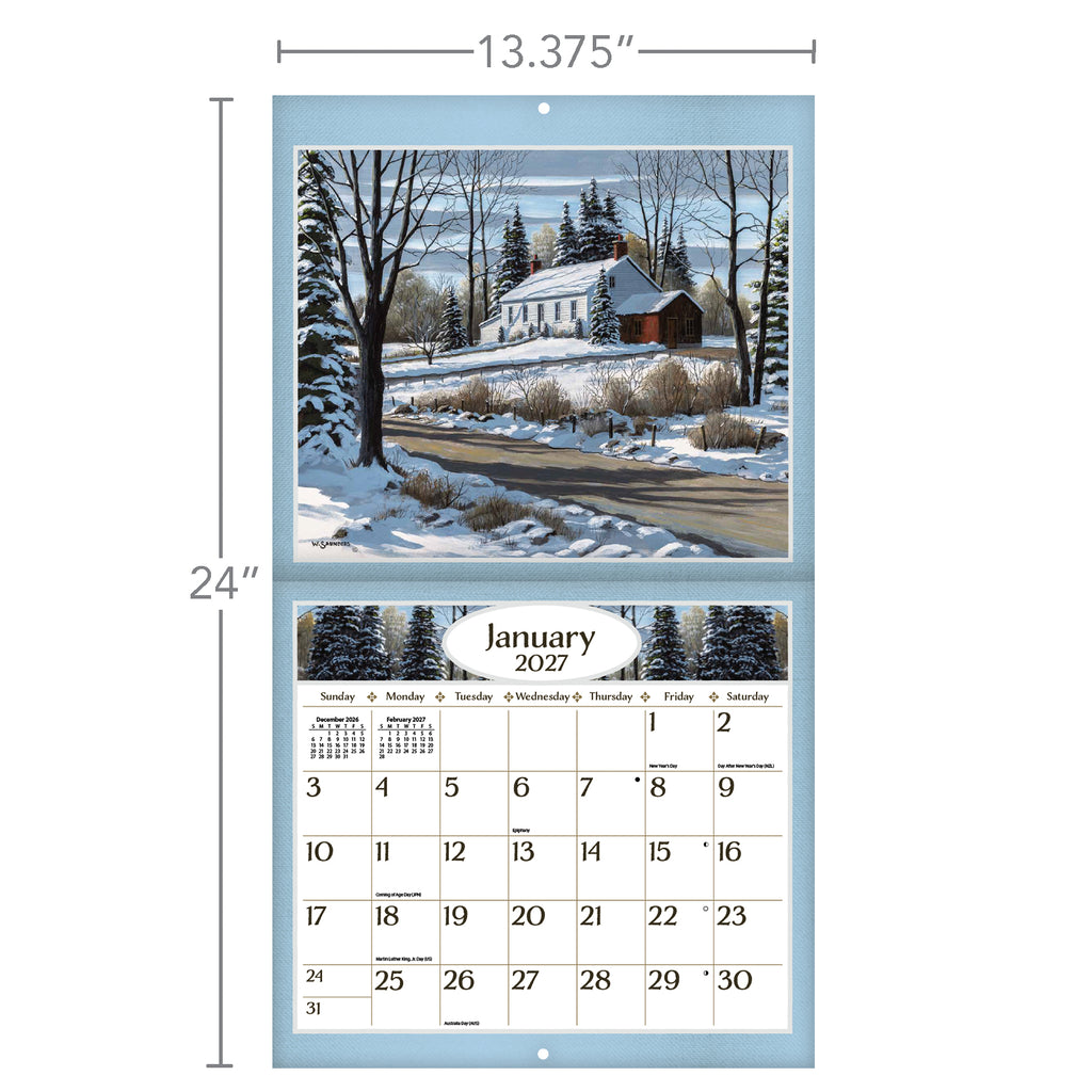 LANG Road Home 2027 Wall Calendar by Bill Saunders