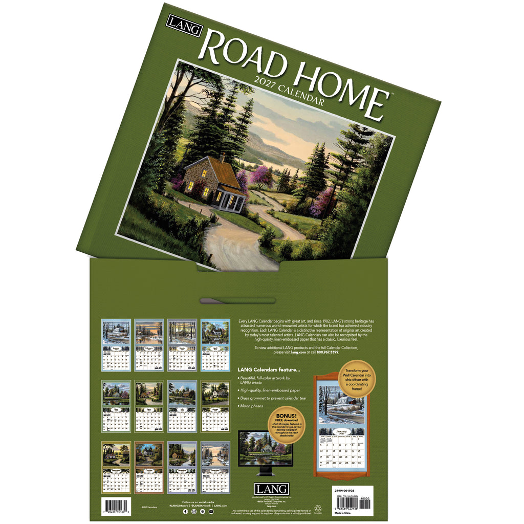LANG Road Home 2027 Wall Calendar by Bill Saunders
