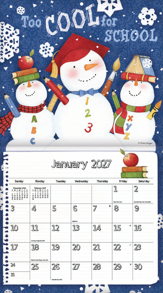 LANG Schoolhouse 2027 Wall Calendar by Susan Winget
