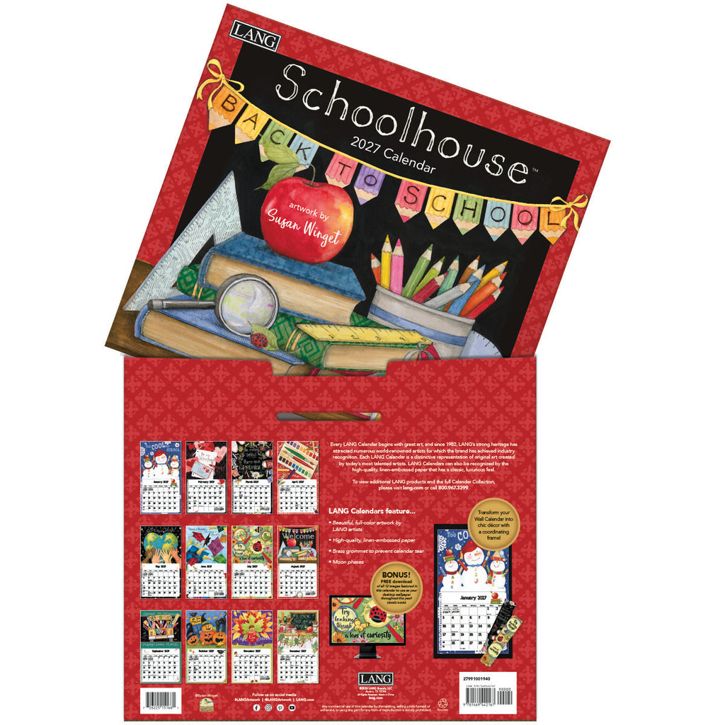 LANG Schoolhouse 2027 Wall Calendar by Susan Winget