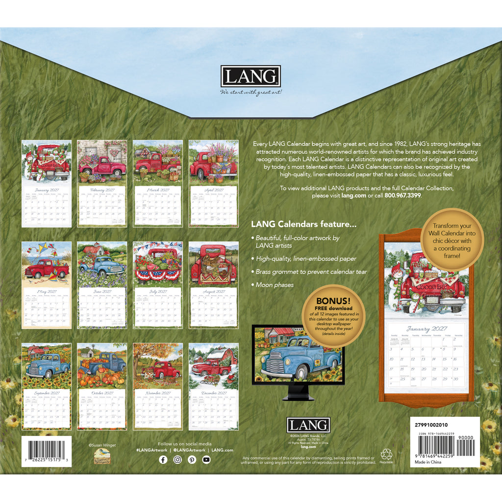 LANG Truckin' Along 2027 Wall Calendar