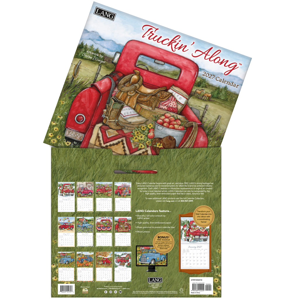LANG Truckin' Along 2027 Wall Calendar