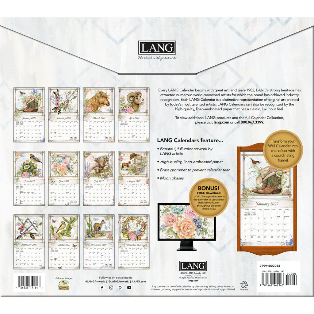 LANG Rosewood Ranch 2027 Wall Calendar by Susan Winget