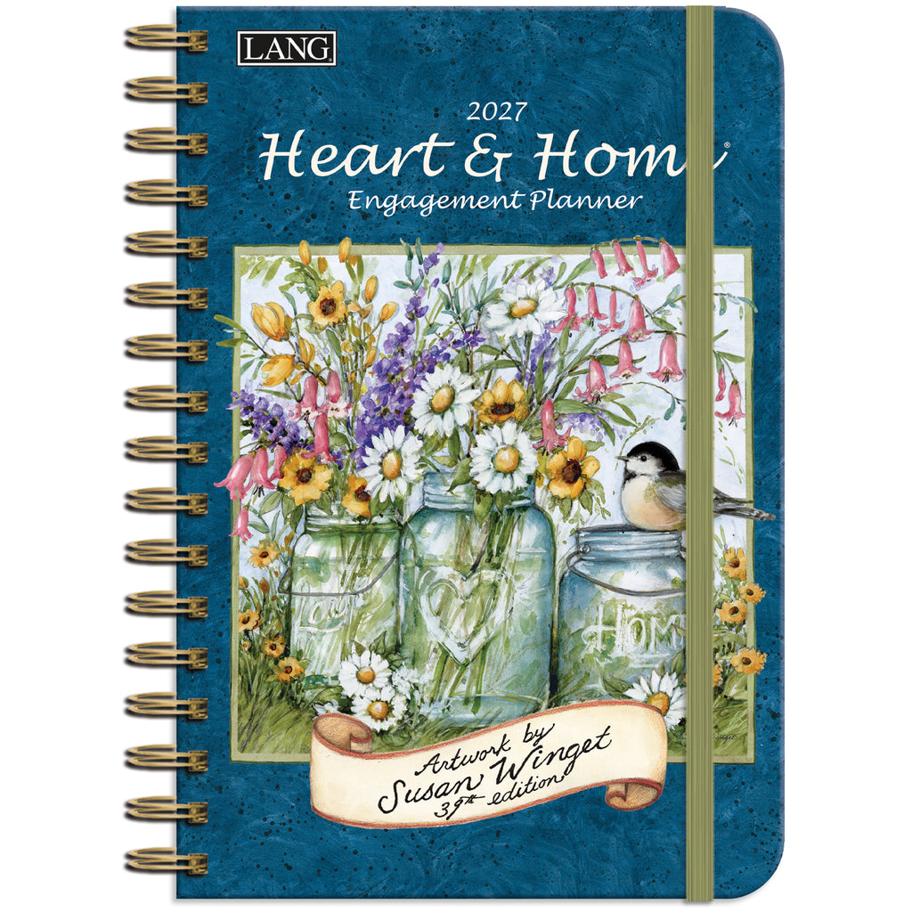 LANG Heart and Home 2027 Spiral Engagement Diary Planner by Susan Winget