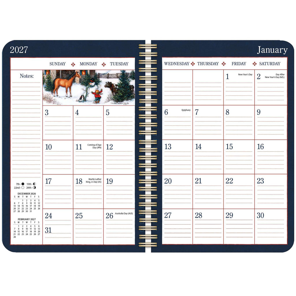LANG Linda Nelson Stocks 2027 Spiral Engagement Diary Planner