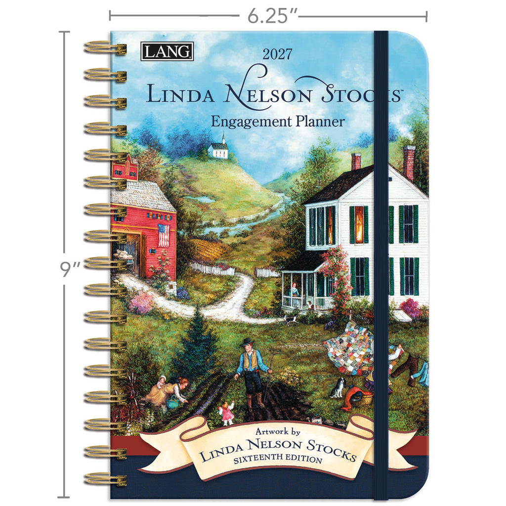 LANG Linda Nelson Stocks 2027 Spiral Engagement Diary Planner