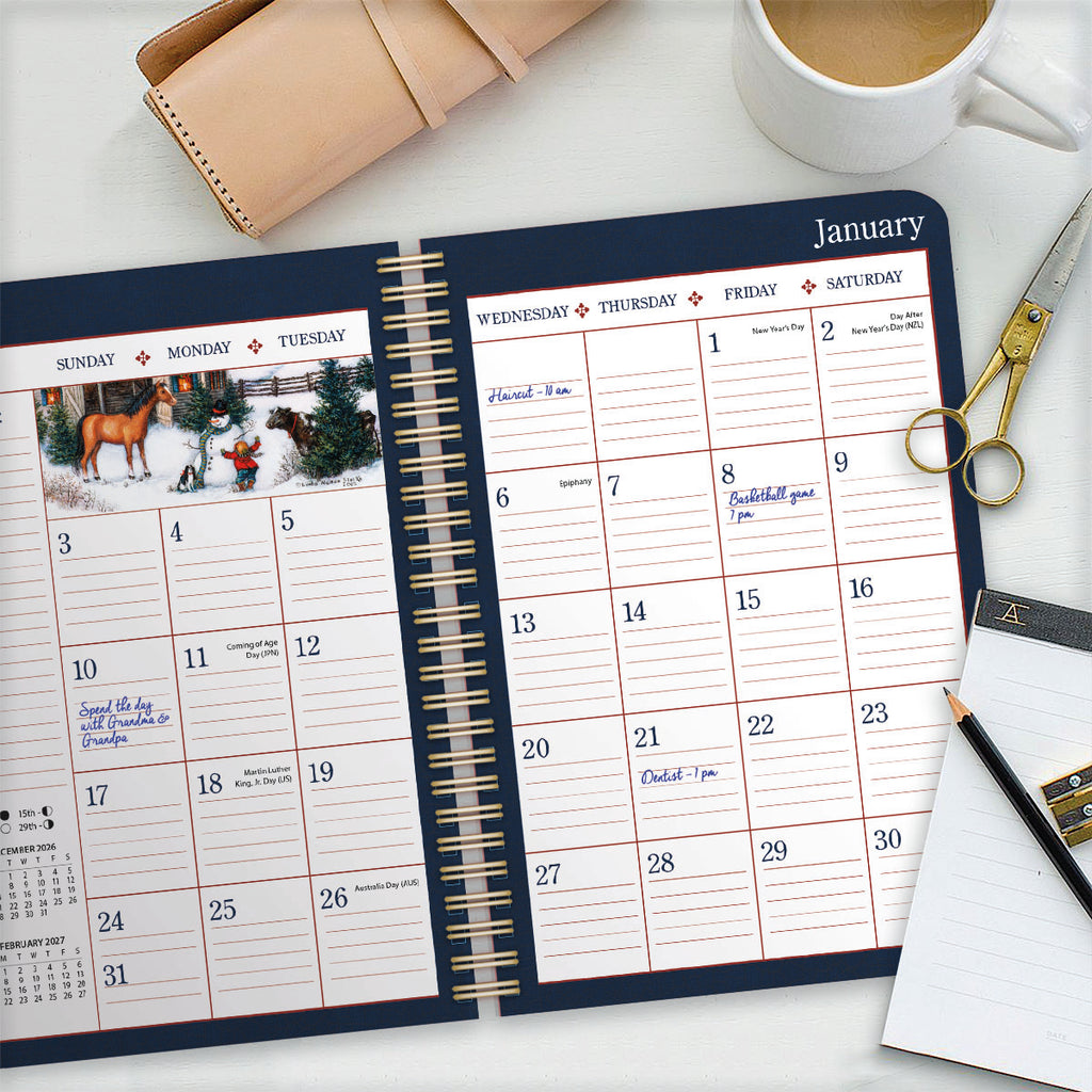 LANG Linda Nelson Stocks 2027 Spiral Engagement Diary Planner