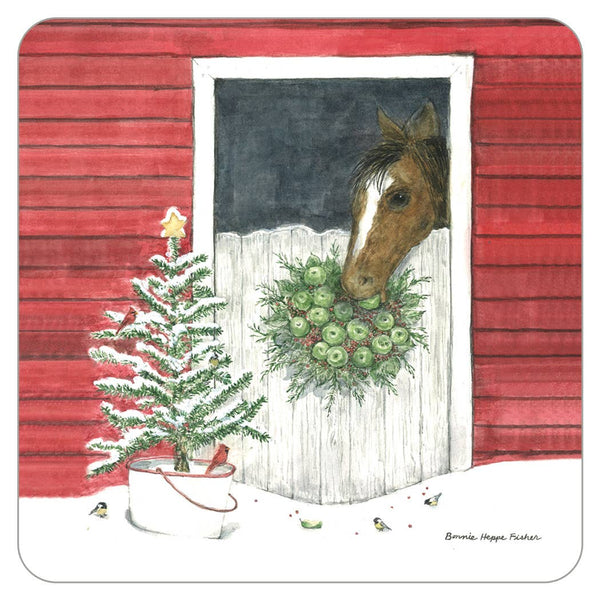 Christmas Horse Coaster