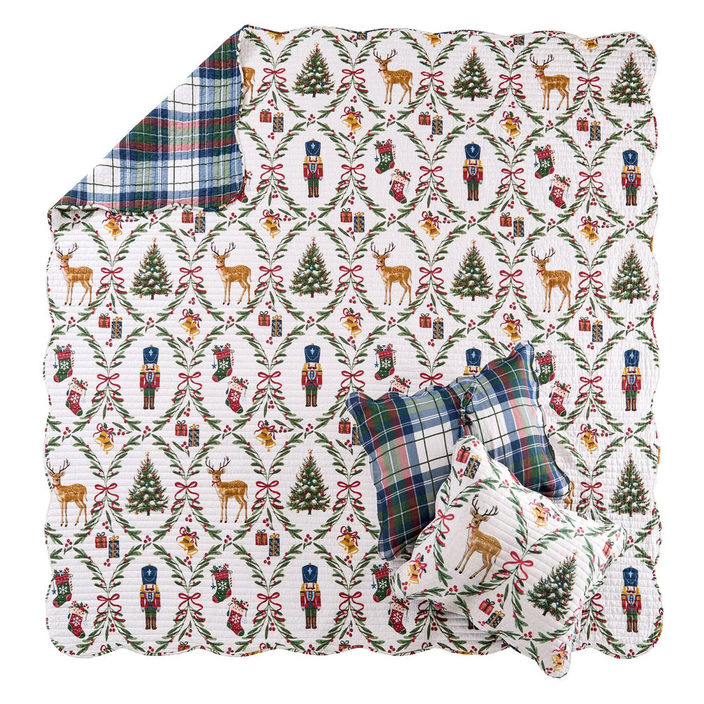 Festive Nutcrackers Single Quilt Set
