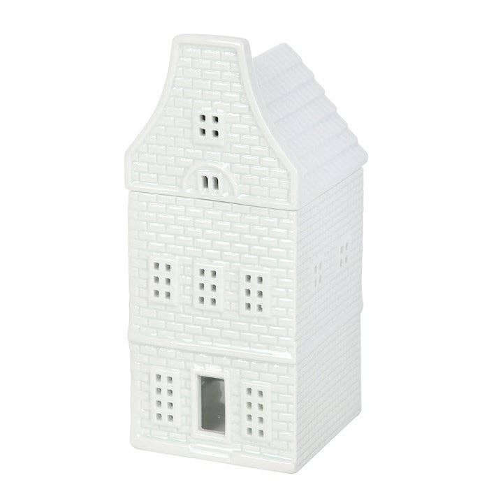 White Dutch House Oil Burner and Wax Warmer