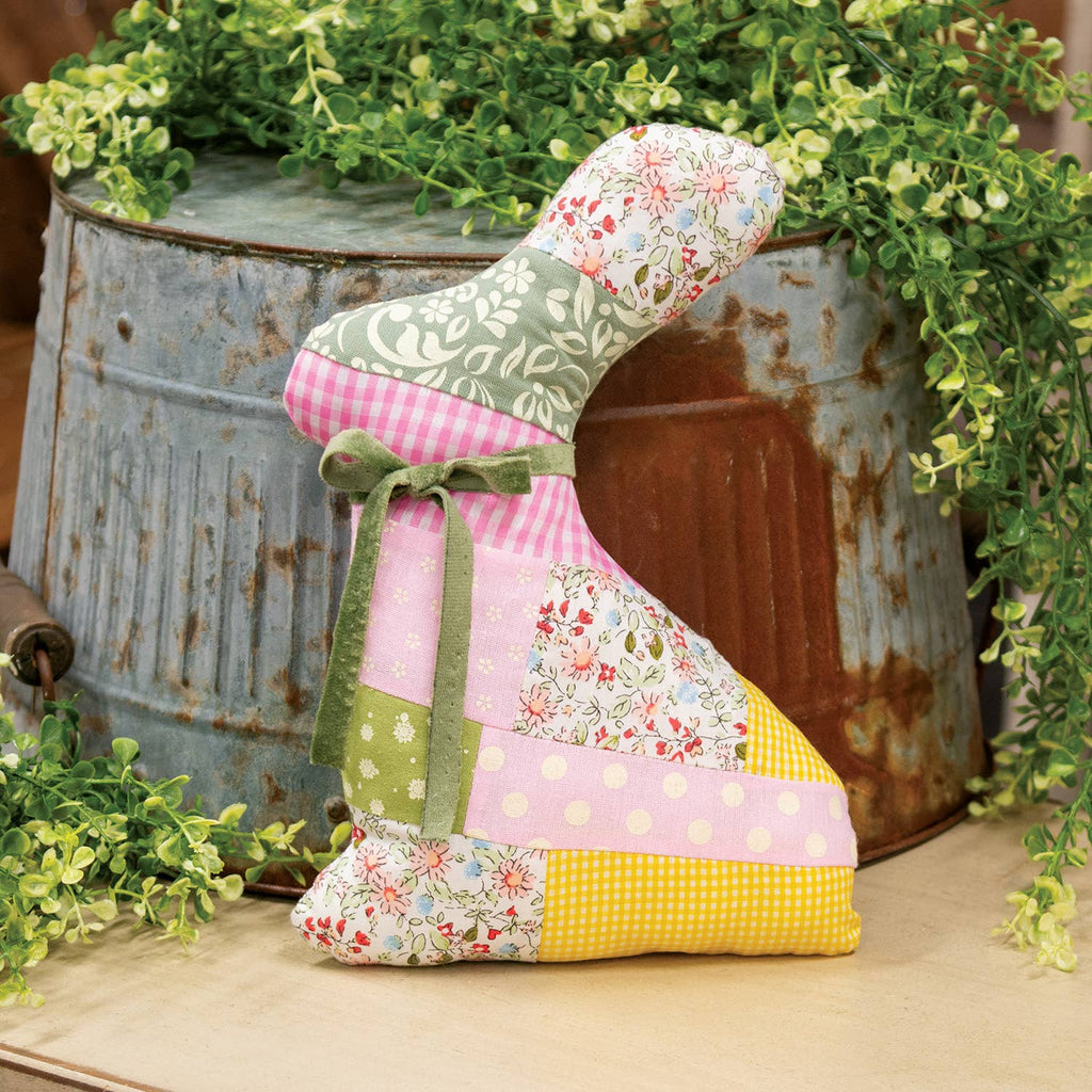 Vintage Style Patchwork Bunny Pillow