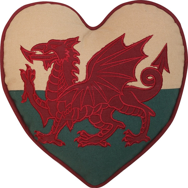 Welsh Dragon Heart Cushion