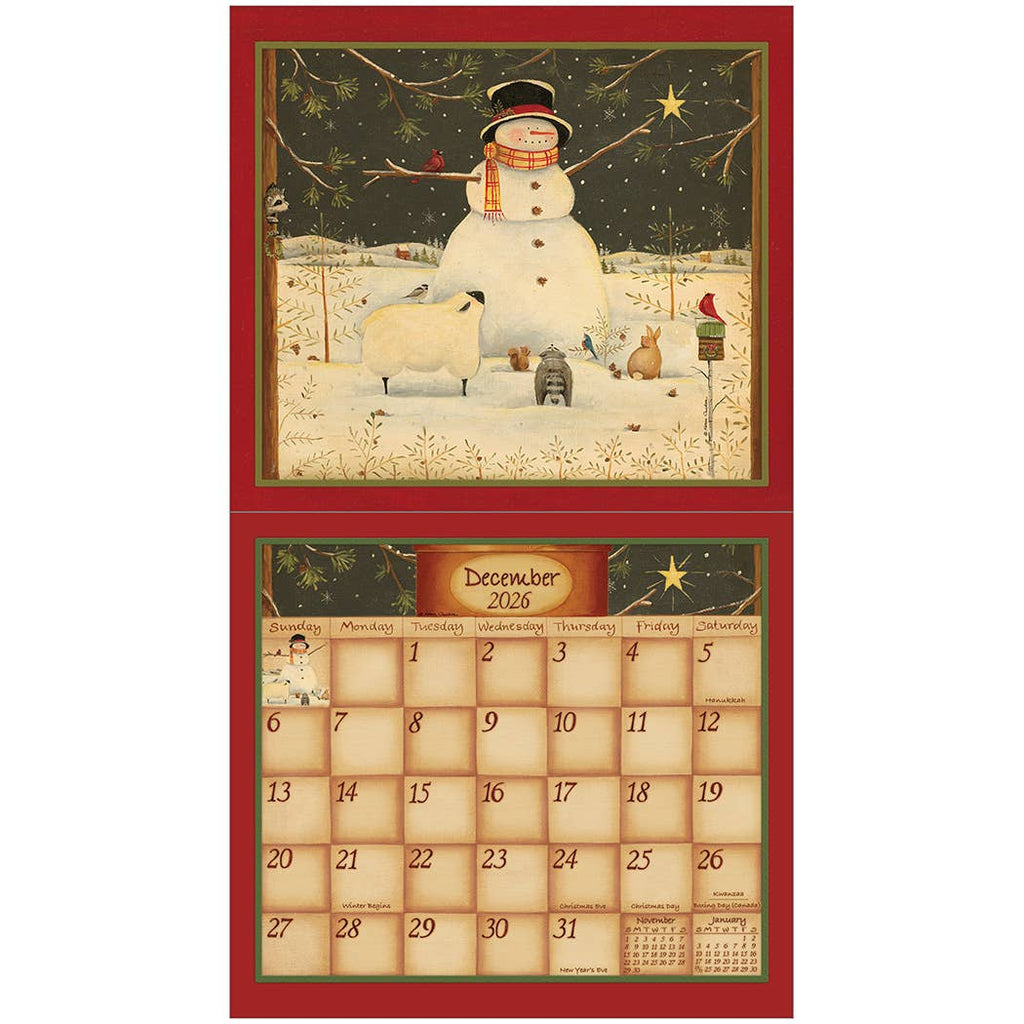 Simply Shaker 2026 Wall Calendar