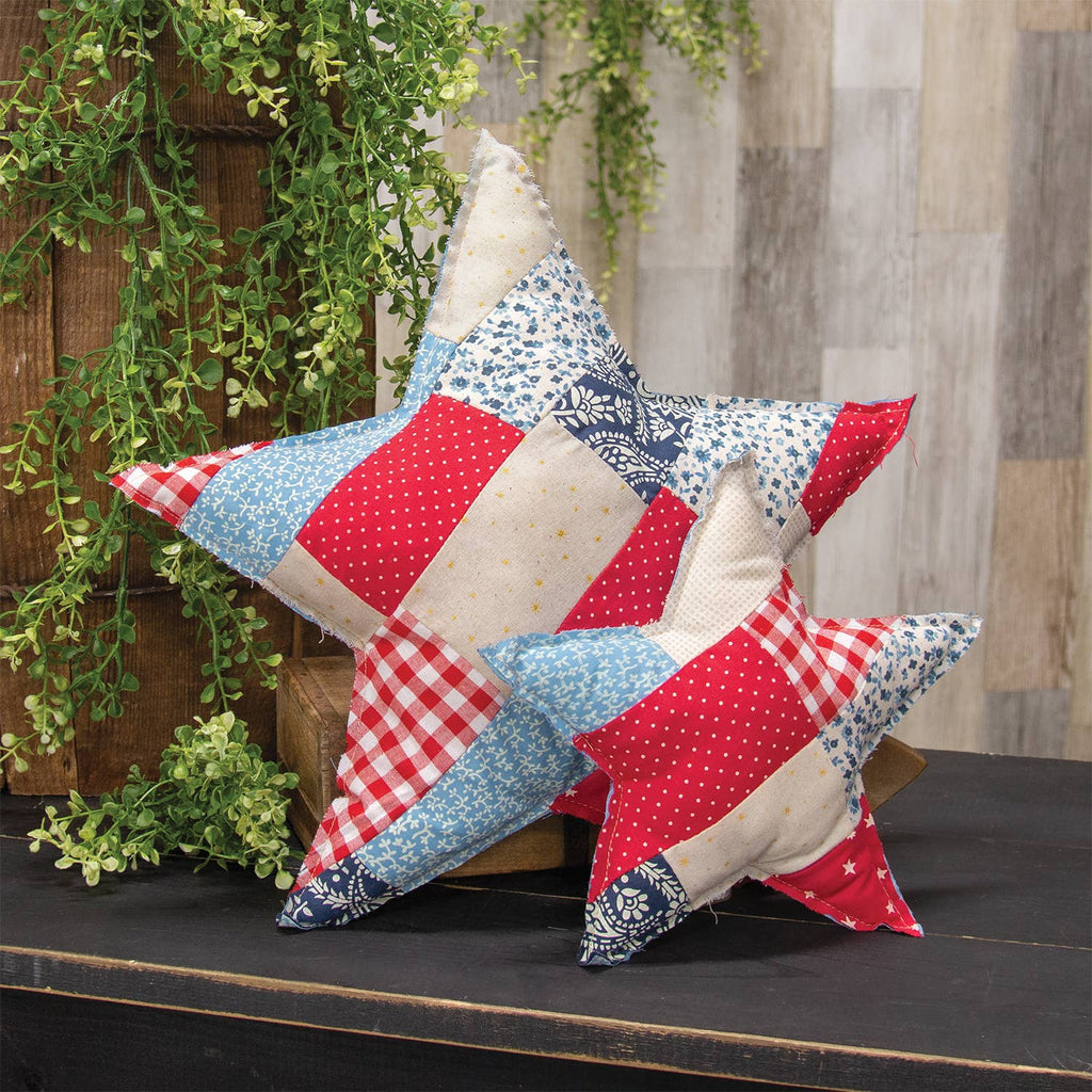 Patchwork Americana Star Cushion